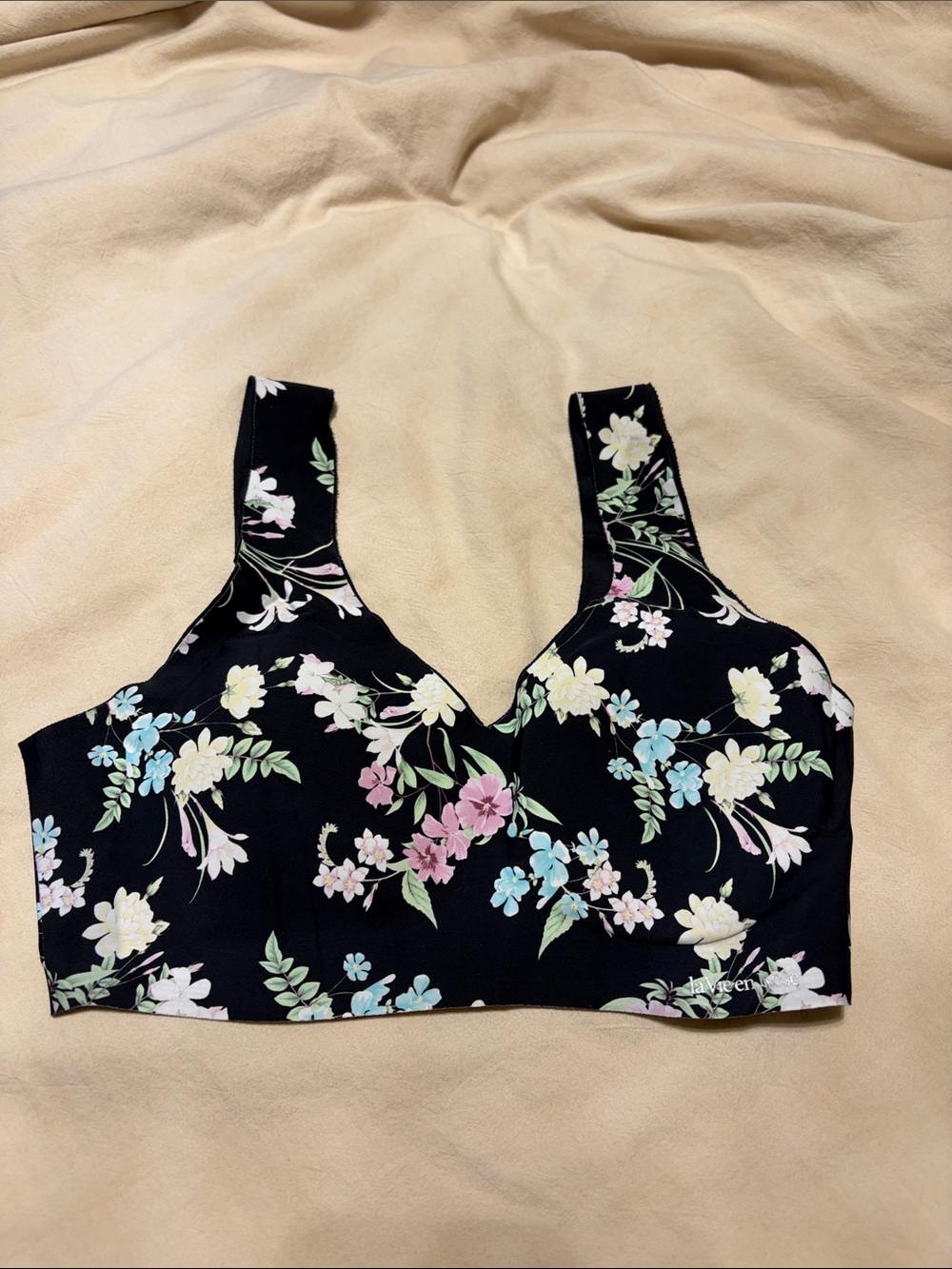 La Vie En Rose Black Floral Bralette